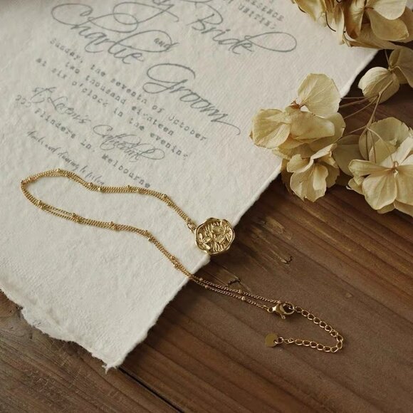 Choker Goth Vintage Flower Necklace For Women - Picture 4 of 8